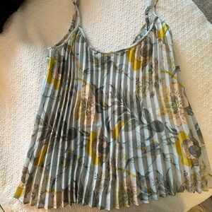 Floral Pleated Women's Top - Multicolor